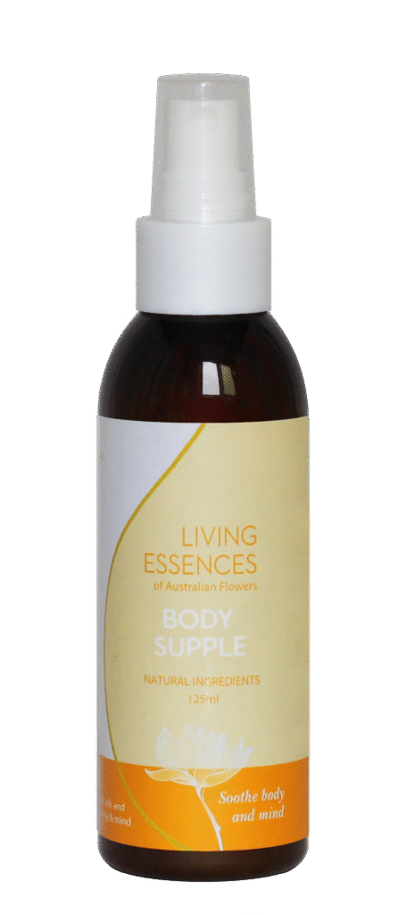 馥菘企業社-天然植物萃取、進口花精 、花精療法、平衡情緒、 放鬆心情、負面情緒、空間淨化、澳洲花精、嬰幼兒、動植物、脹氣救星、舒緩酸痛、居家保養、全身按摩、肩頸僵硬-敏捷柔軟BODY SUPPLE 125ml 橘 噴